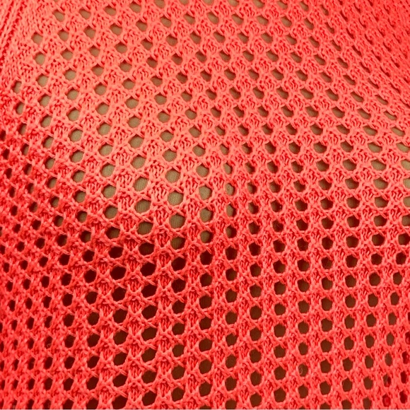 a.n.a. Petite Womens Long Sleeve Crew Neck Open Knit Sweater Size PS Pink - Picture 9 of 15